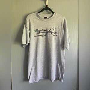 Vintage Harley-Davidson Gray Short 1996 Men’s XL Trev Deeley Vancouver biker Tee
